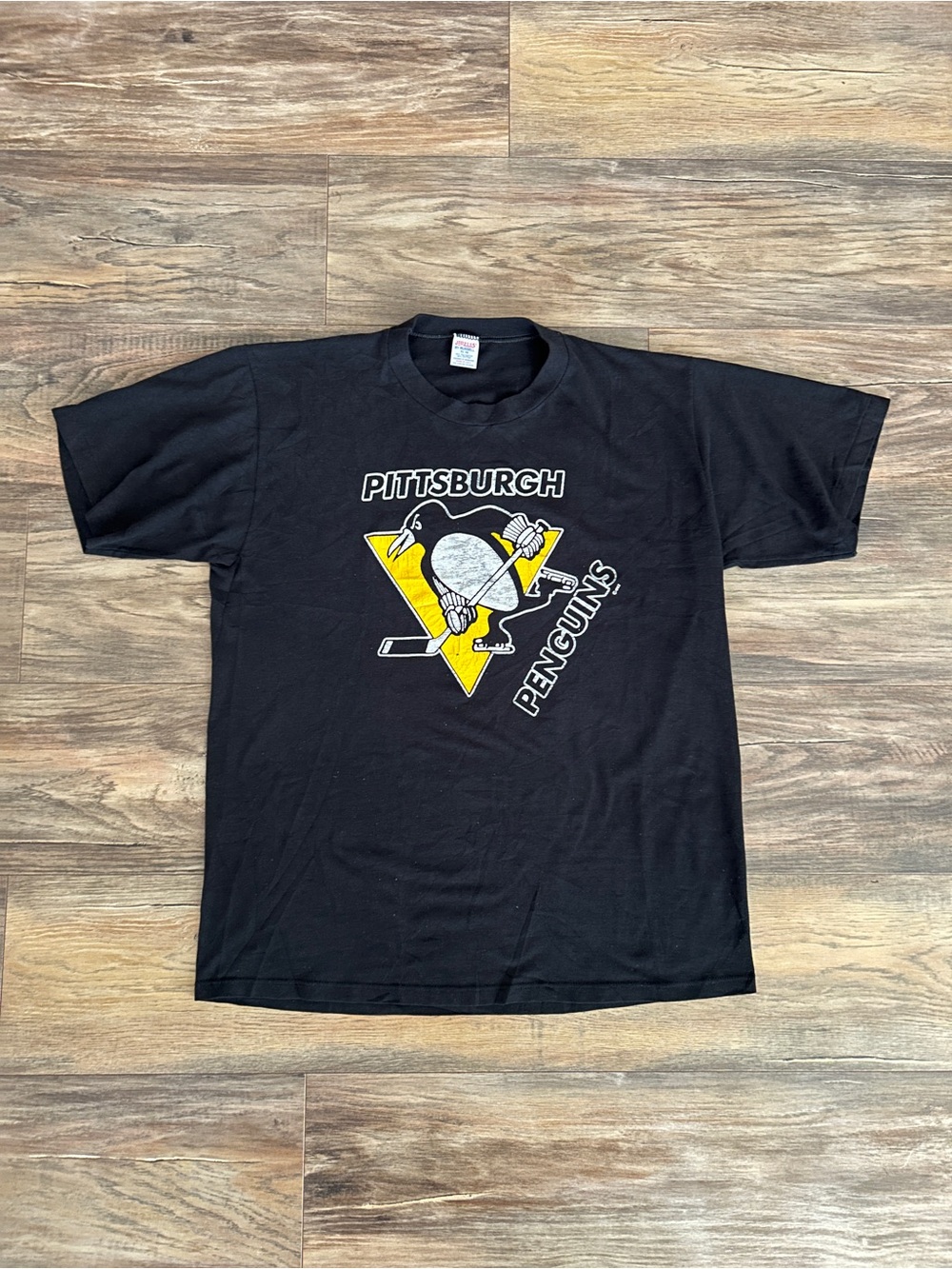 Vintage Pittsburgh Penguins 80s Jerzees Graphic Tee XL
